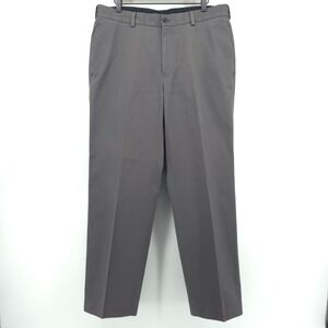 Brooks Brothers Mens Chino Pants Clark W35 L30 Grey Advantage Chino Cotton